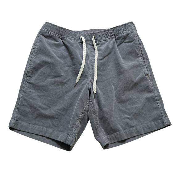 Men's VUORI Optimist Shorts Gray / Blue Corduroy Drawstring Waist Sz Medium $74 - Picture 2 of 12